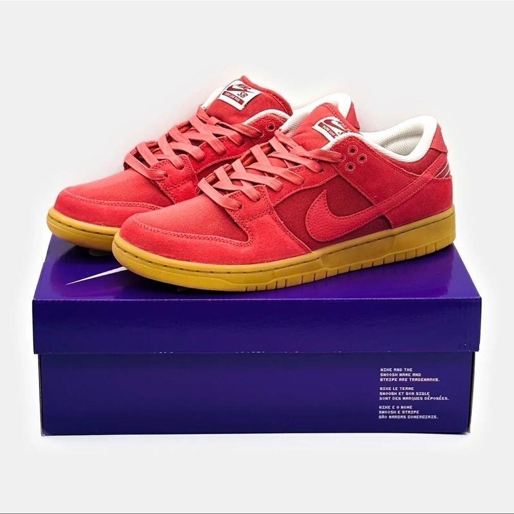 SHIPS NOW Brand New Nike SB Dunk Low Adobe Red Gum DV5429-600 Mens Size 14​